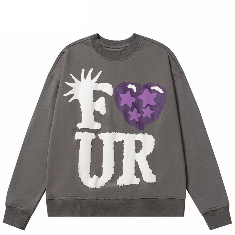 "I Love My Life" Graphic Unisex Streetwear Vintage Women Men Y2K Sweatshirt