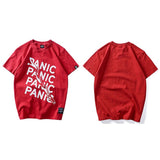 "Panic Now" Graphic Unisex Streetwear Vintage Women Men Y2K T-Shirt