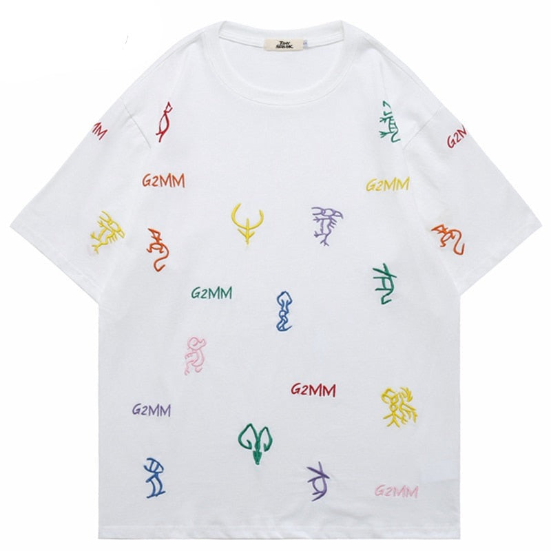 "Zodiac Sign" Graphic Unisex Streetwear Vintage Women Men Y2K T-Shirt