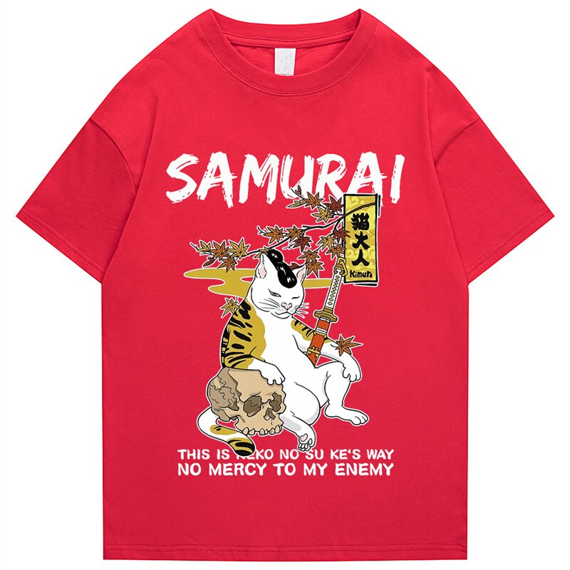 "Samurai" Graphic Unisex Streetwear Vintage Women Men Y2K T-Shirt