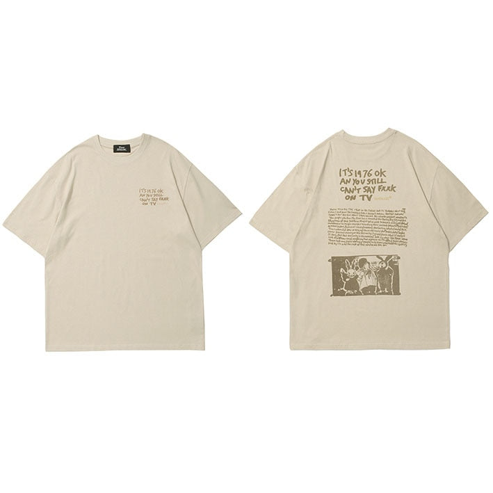 "Retro TV" Graphic Unisex Streetwear Vintage Women Men Y2K T-Shirt