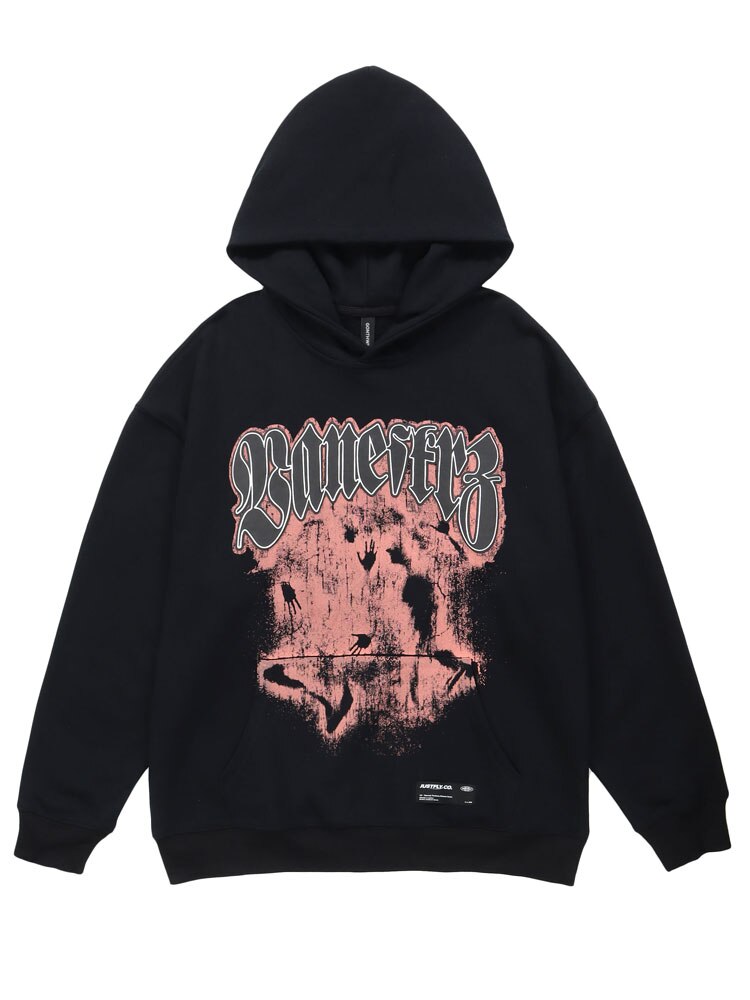 "Red Smoke" Graphic Unisex Streetwear Vintage Women Men Y2K Hoodie