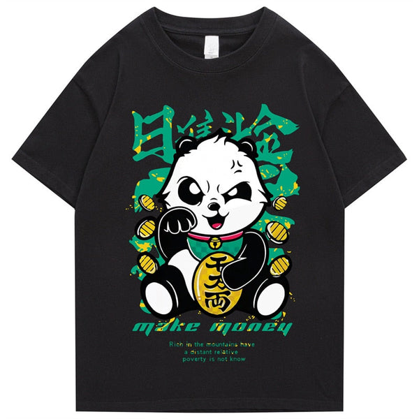 "Rich Panda” Graphic Unisex Streetwear Vintage Women Men Y2K T-Shirt