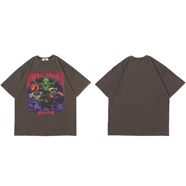 "Monster Truck Entry" Graphic Unisex Streetwear Vintage Women Men Y2K T-Shirt