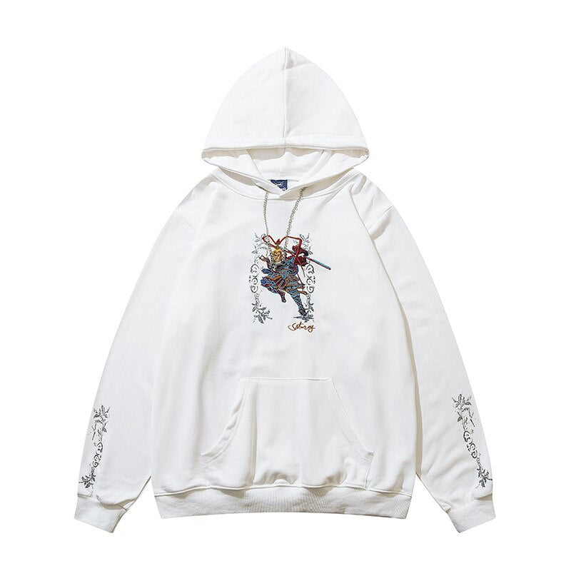 "Grey Rose" Graphic Unisex Streetwear Women Men Y2K Hoodie