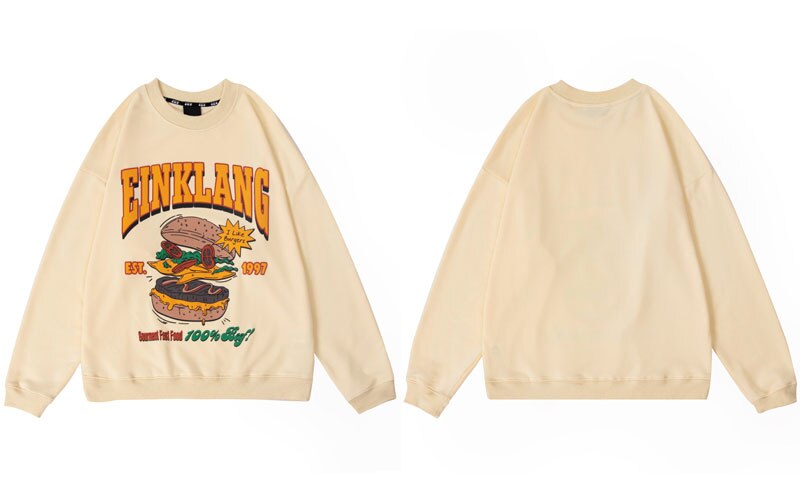 "Sandwich" Graphic Unisex Streetwear Vintage Women Men Y2K Hoodie