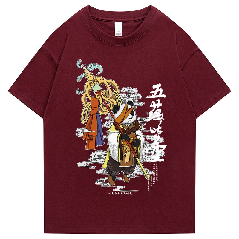 "Royal Panda" Graphic Unisex Streetwear Vintage Women Men Y2K T-Shirt