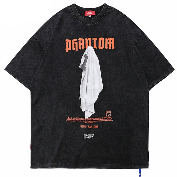 "Phantom" Graphic Unisex Streetwear Vintage Women Men Y2K T-Shirt