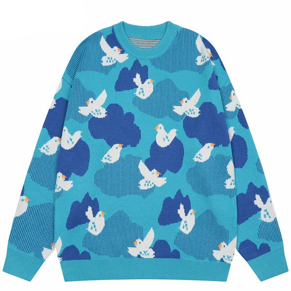 "Flying Together" Unisex Men Women Streetwear Graphic Sweater