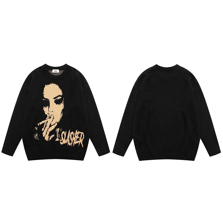 "Just A Friend" Graphic Unisex Streetwear Vintage Women Men Y2K Sweater