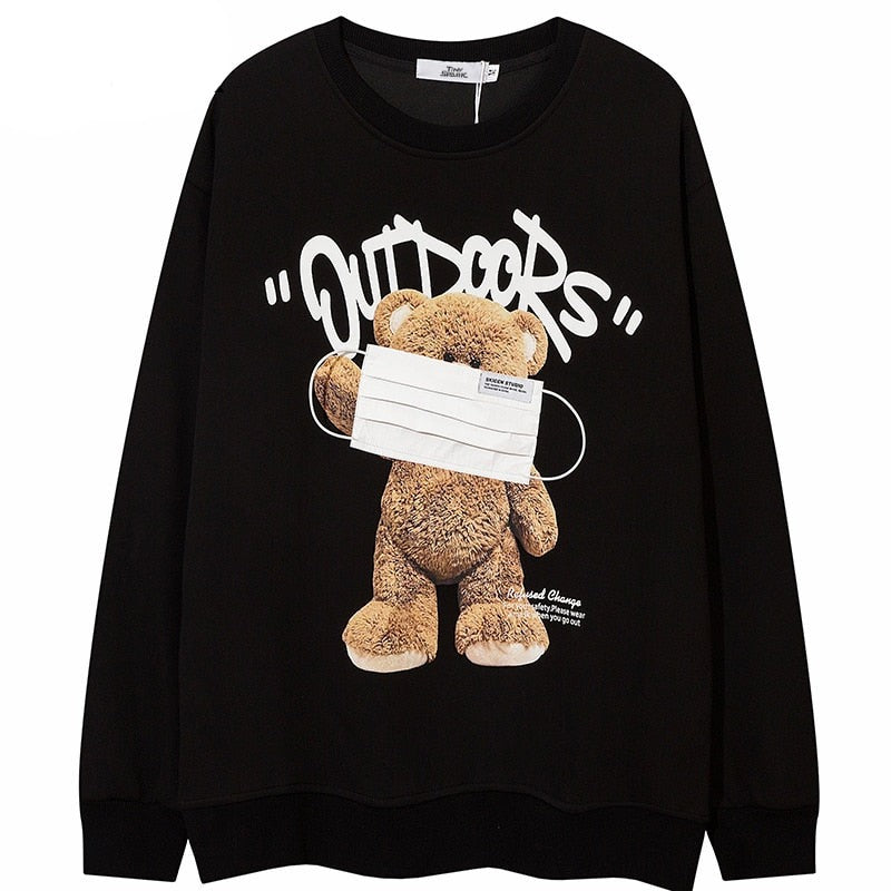 "Mouth Closed" Graphic Unisex Streetwear Vintage Women Men Y2K Sweatshirt
