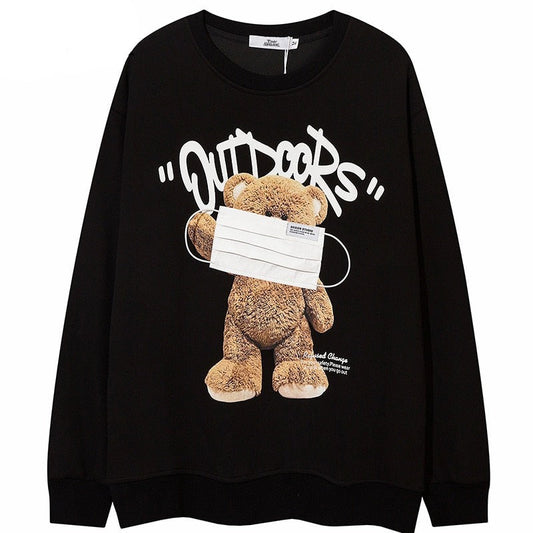 "Mouth Closed" Graphic Unisex Streetwear Vintage Women Men Y2K Sweatshirt