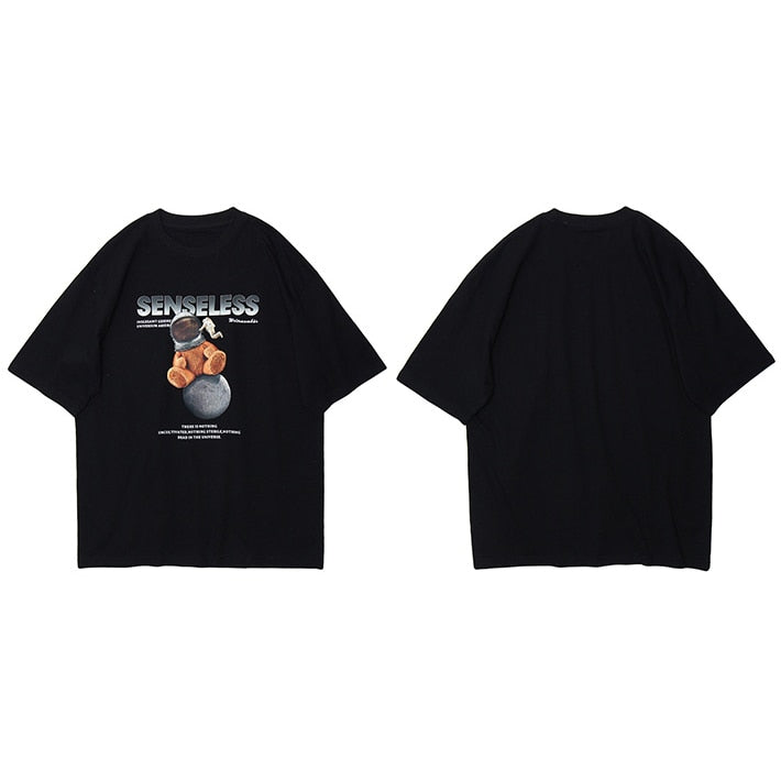 "Senseless" Graphic Unisex Streetwear Vintage Women Men Y2K T-Shirt