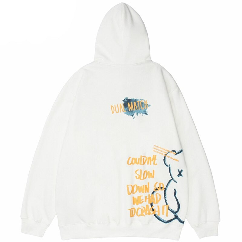 "Dual Match" Unisex Men Women Streetwear Graphic Hoodie