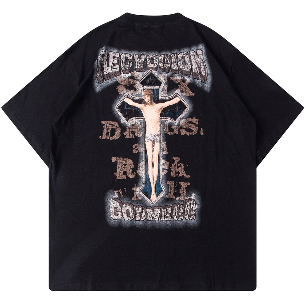 "Distressed" Unisex Men Women Streetwear Graphic T-Shirt