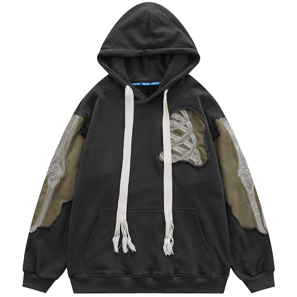 "Patchwork" Graphic Unisex Streetwear Vintage Women Men Y2K Hoodie