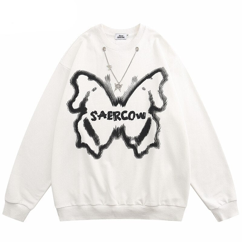 "Scared Now" Graphic Unisex Streetwear Vintage Women Men Y2K Sweatshirt