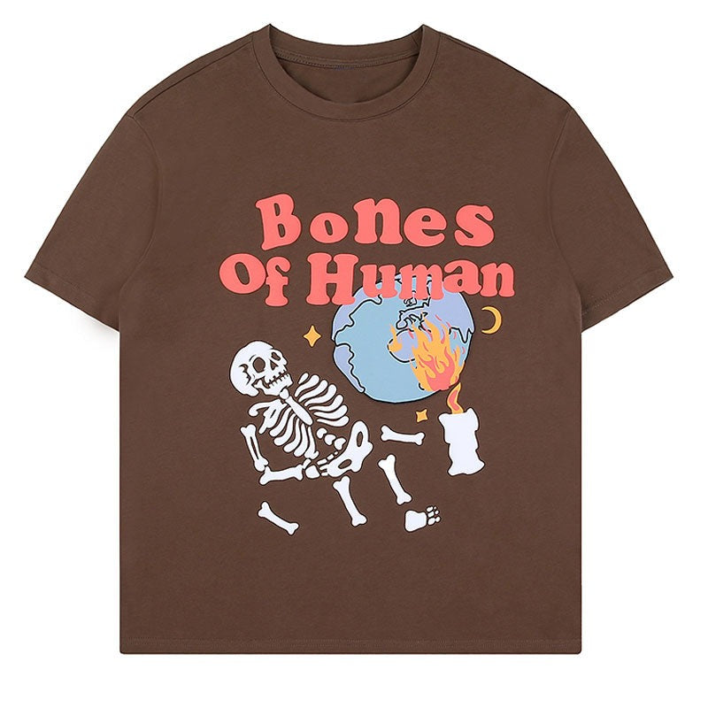 "Strong Bones" Graphic Unisex Streetwear Vintage Women Men Y2K T-Shirt
