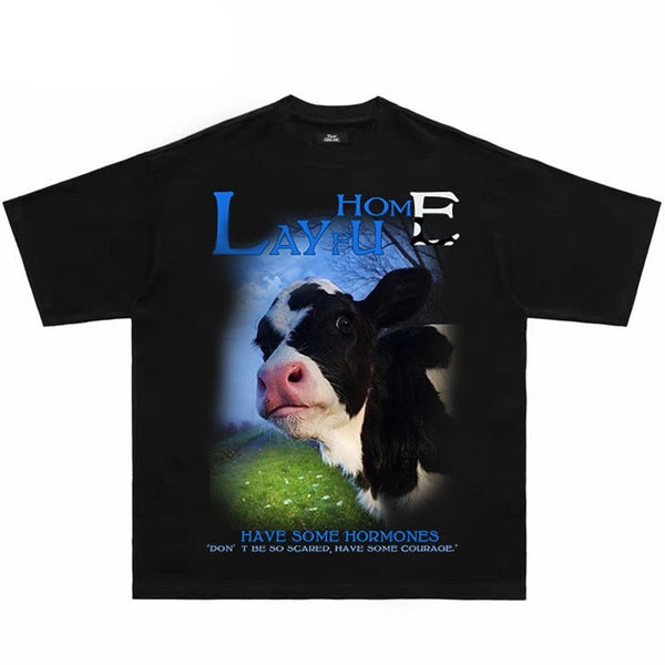"Lazy Day" Graphic Unisex Streetwear Vintage Women Men Y2K T-Shirt