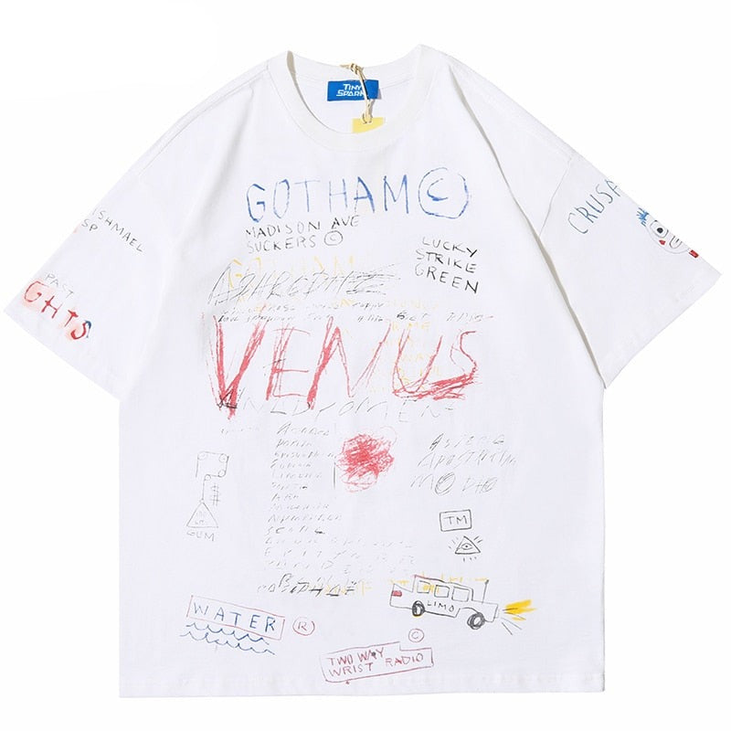 "Growing Pains" Graphic Unisex Streetwear Women Men Y2K T-Shirt