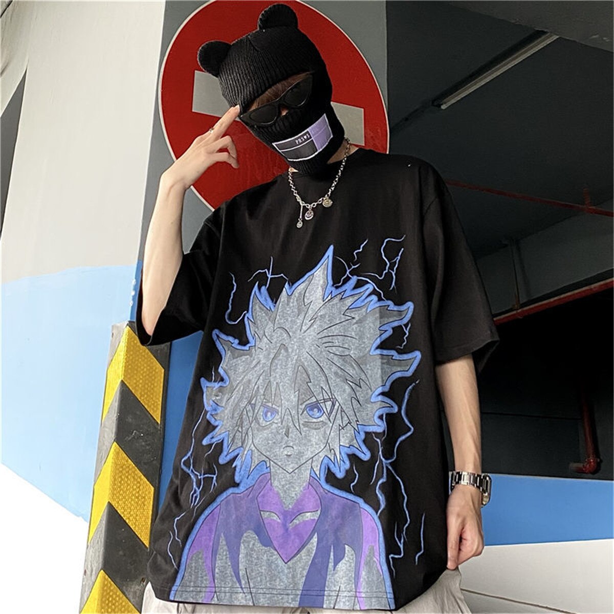 "Blue Hair" Unisex Men Women Streetwear Graphic T-Shirt