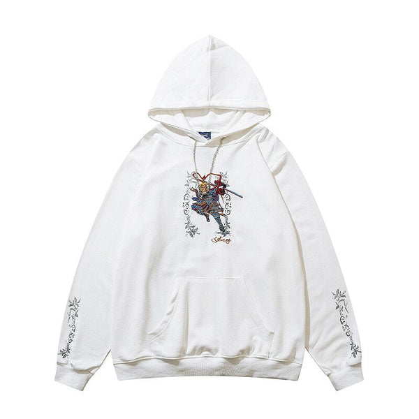 "Grey Rose" Graphic Unisex Streetwear Women Men Y2K Hoodie