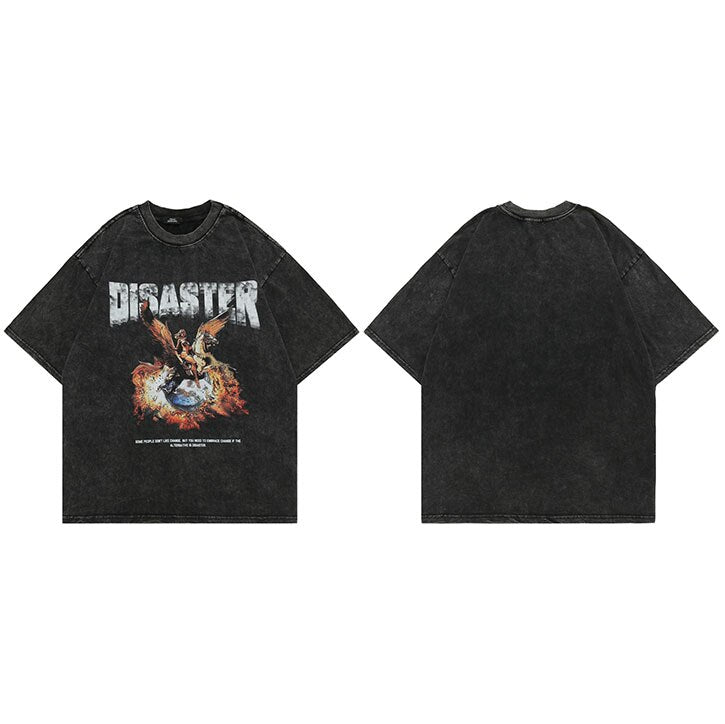 "Diaster" Unisex Men Women Streetwear Graphic T-Shirt