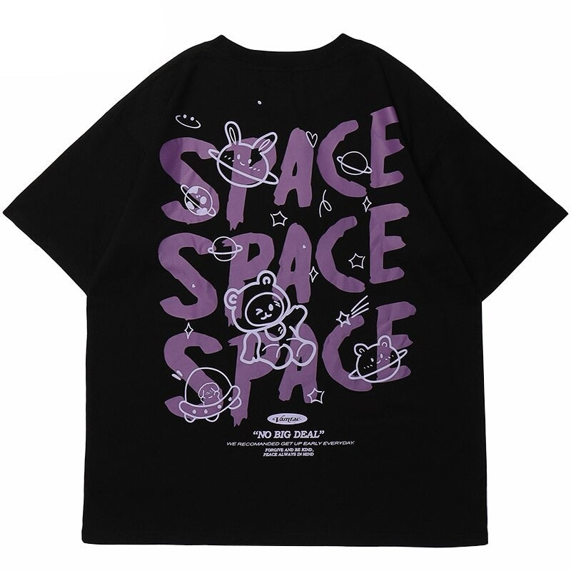 "Spaceman" Graphic Unisex Streetwear Vintage Women Men Y2K T-Shirt