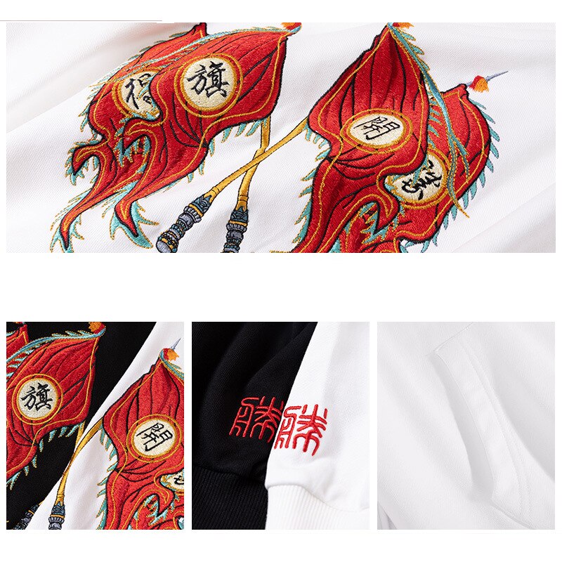 "Two Flags" Graphic Unisex Streetwear Vintage Women Men Y2K Hoodie