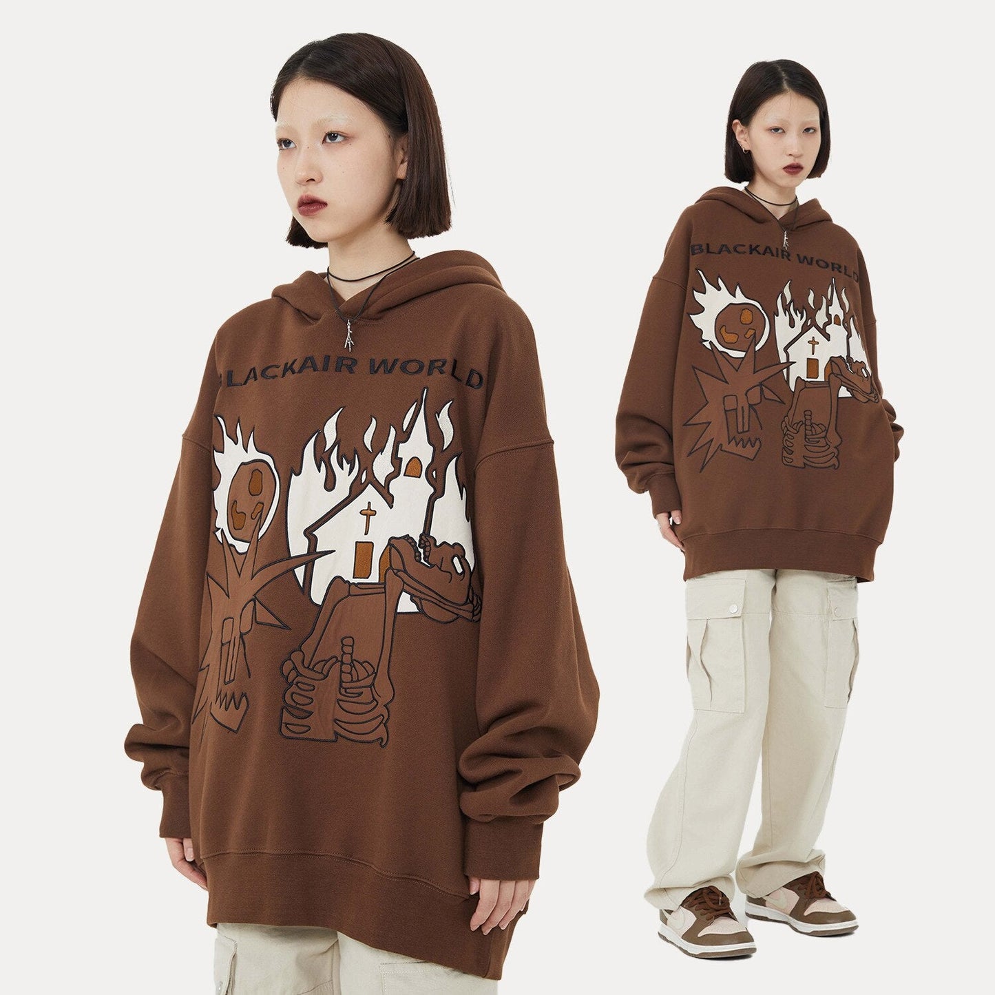 "Burning Up" Unisex Men Women Streetwear Graphic Hoodie