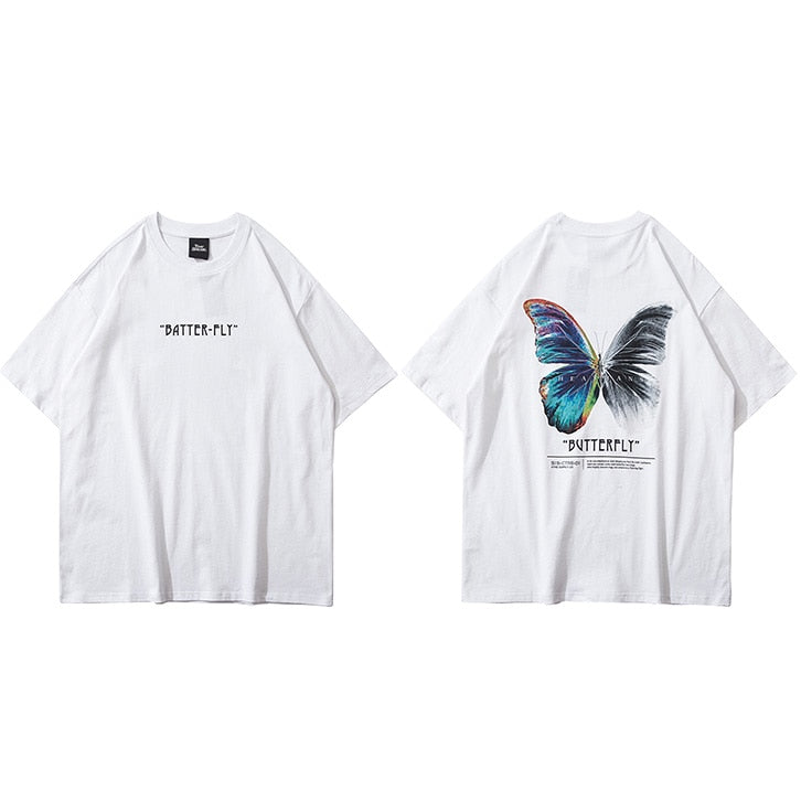 "Blue Effect" Graphic Unisex Streetwear Vintage Women Men Y2K T-Shirt