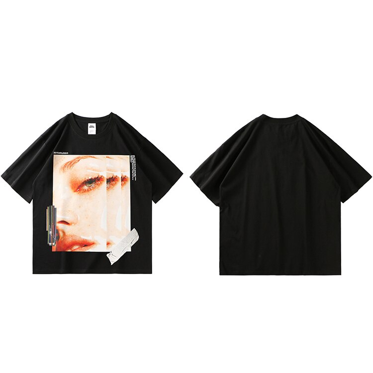 "Red Lips" Graphic Unisex Streetwear Vintage Women Men Y2K T-Shirt