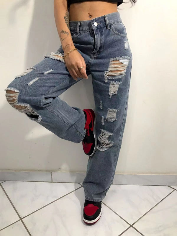 "Skate" Graphic Unisex Streetwear Women Men Y2K Denim Jeans