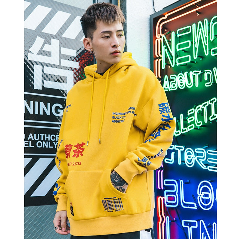"Hot Tea" Graphic Unisex Streetwear Vintage Women Men Y2K Hoodie