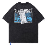 "Real Punishment" Graphic Unisex Streetwear Vintage Women Men Y2K T-Shirt