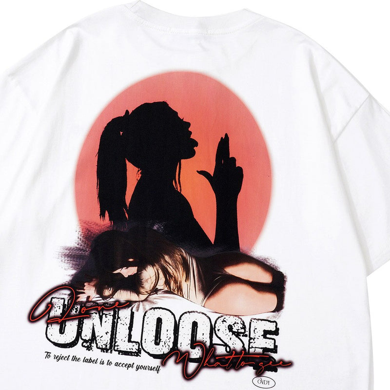 "Unloose" Graphic Unisex Streetwear Vintage Women Men Y2K T-Shirt