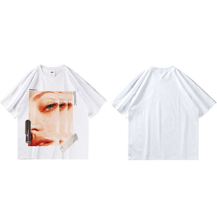 "Red Lips" Graphic Unisex Streetwear Vintage Women Men Y2K T-Shirt