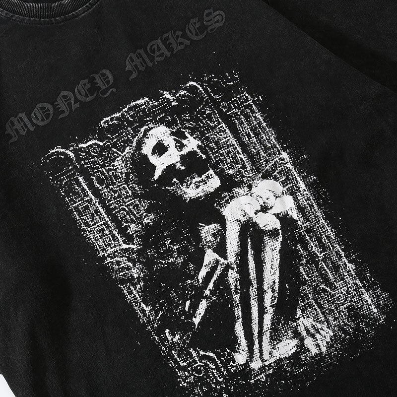 "Ghost Call" Graphic Unisex Streetwear Women Men Y2K T-Shirt
