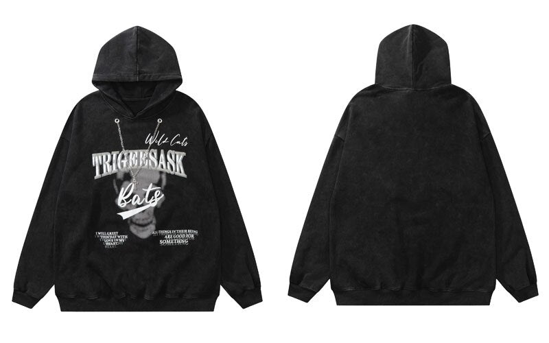"Bigger Headache" Graphic Unisex Streetwear Vintage Women Men Y2K Hoodie