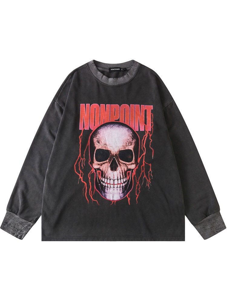 "No Point Of Return" Graphic Unisex Streetwear Vintage Women Men Y2K Sweatshirt
