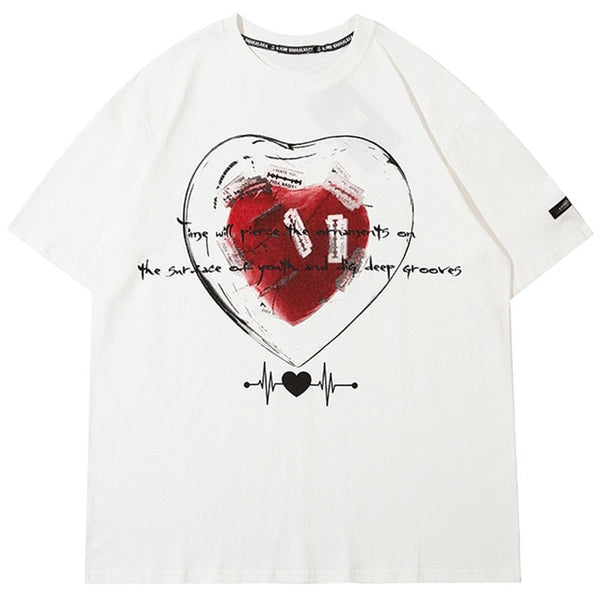 "Red Target" Graphic Unisex Streetwear Vintage Women Men Y2K T-Shirt