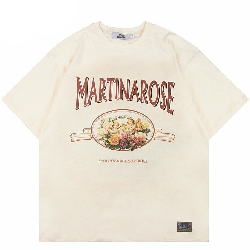 "Vintage Rose" Graphic Unisex Streetwear Vintage Women Men Y2K T-Shirt