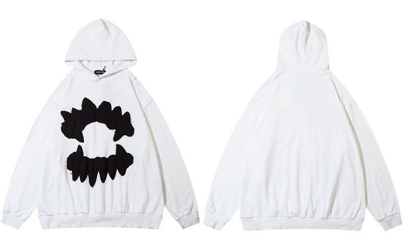 "Open Mouth" Graphic Unisex Streetwear Vintage Women Men Y2K Hoodie