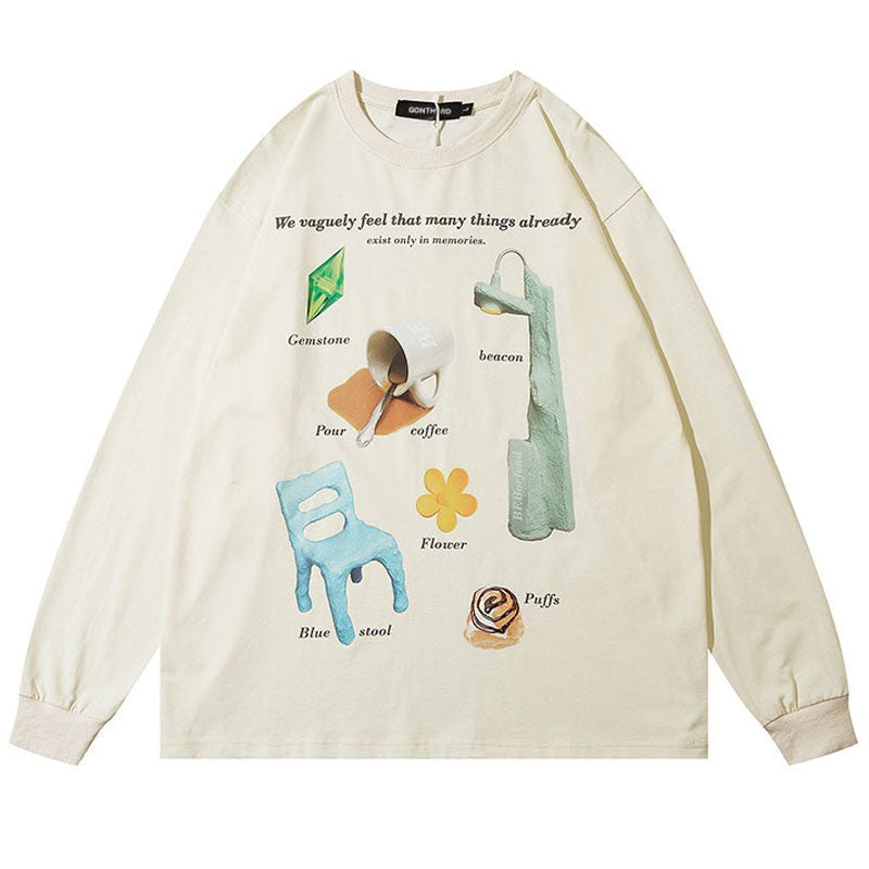 "Sitting Down" Graphic Unisex Streetwear Vintage Women Men Y2K Sweatshirt