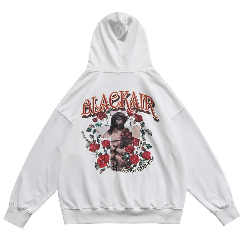 "Broken Rose" Unisex Men Women Streetwear Graphic Hoodie