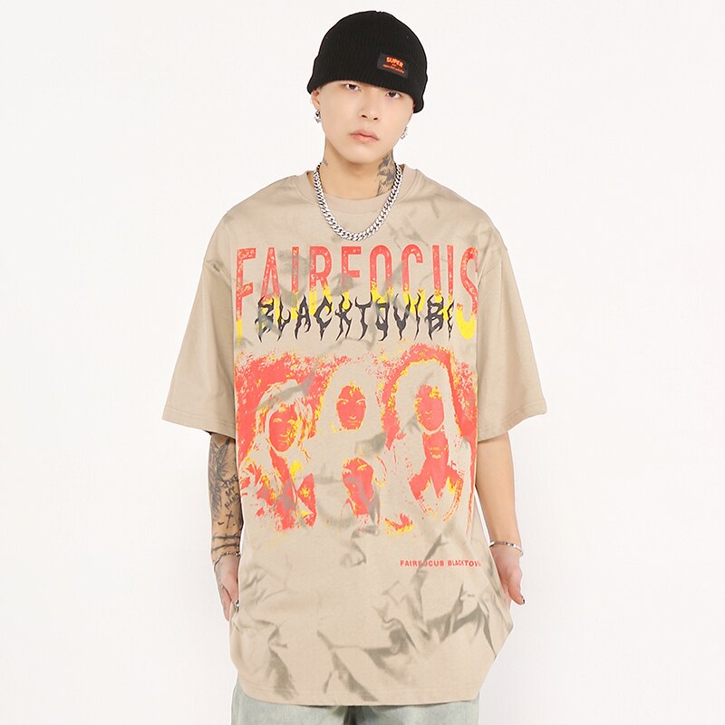 "Straight Focus" Graphic Unisex Streetwear Vintage Women Men Y2K T-Shirt