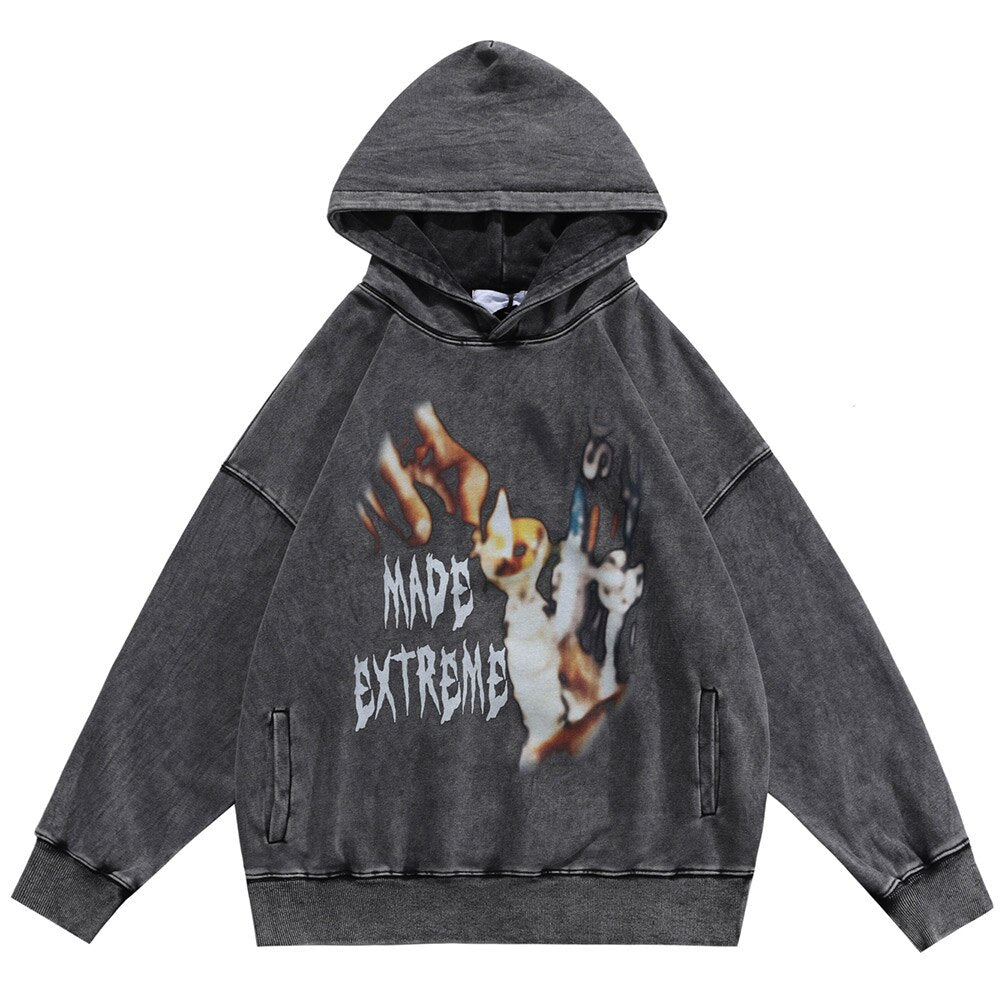 "Held In The Air" Graphic Unisex Streetwear Vintage Women Men Y2K Hoodie