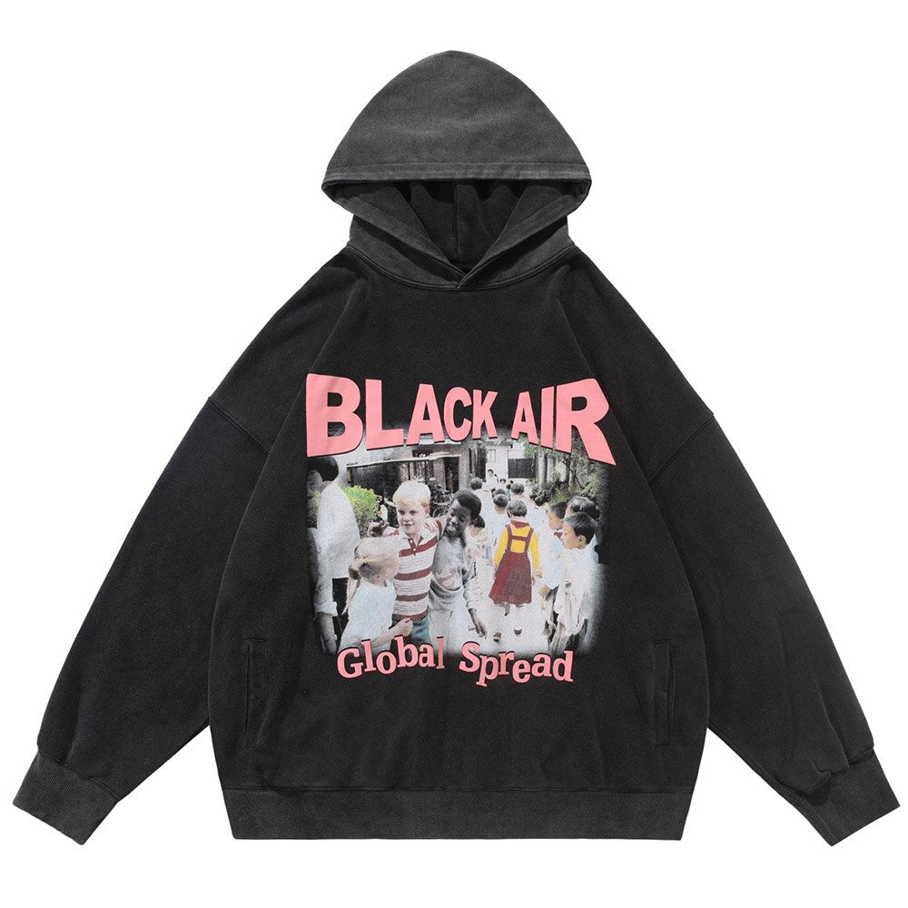 "Lost In Public" Graphic Unisex Streetwear Vintage Women Men Y2K Hoodie