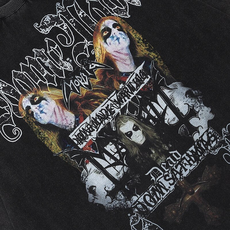 "Punk Rock" Graphic Unisex Streetwear Vintage Women Men Y2K T-Shirt