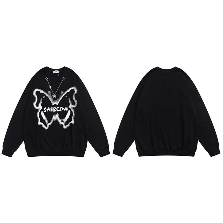"Scared Now" Graphic Unisex Streetwear Vintage Women Men Y2K Sweatshirt